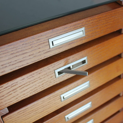 Walnut Finish Display Case