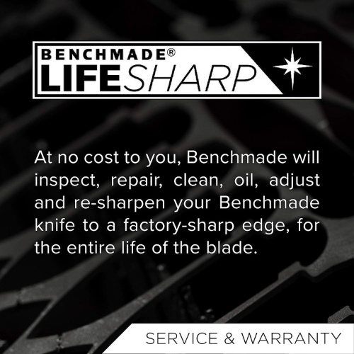 LIFESharp sharpening guarantee is a great feature from Benchmade.