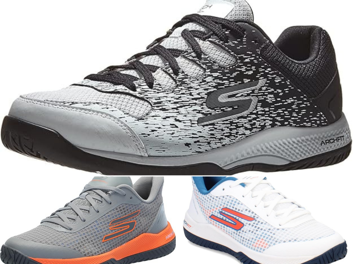 3 different Skechers shoes made for pickleball.