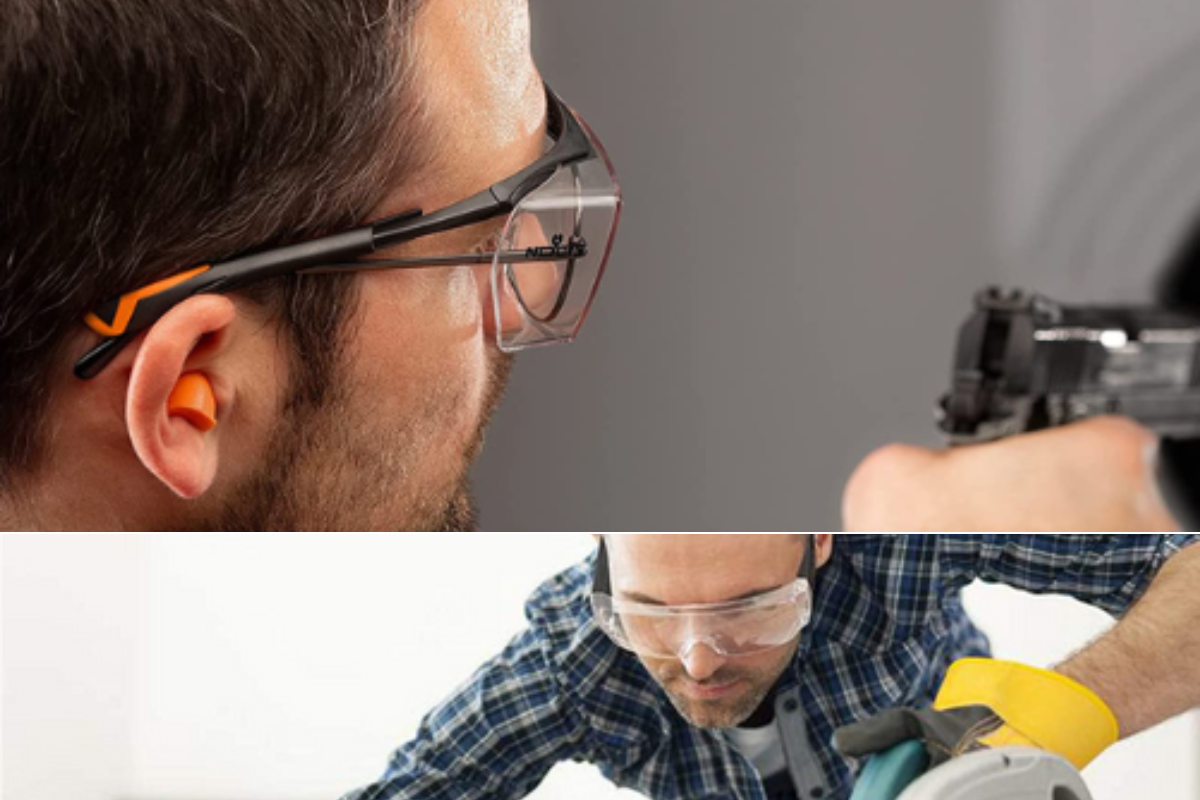 2 men using over the glasses shooting eye protection for the range and backyard projects